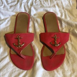 Pink lily pullitzer sandals